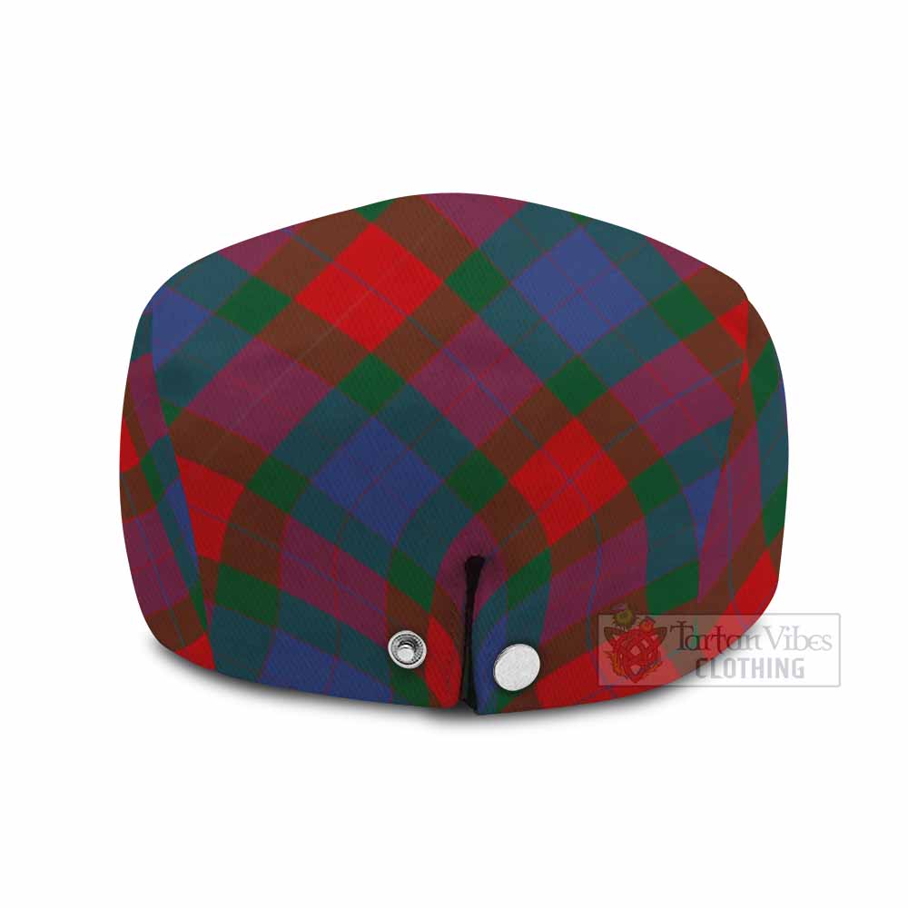 Mar Tartan Flat Cap, Jeff Cap Cross Style with Family Crest - Tartan Vibes Clothing