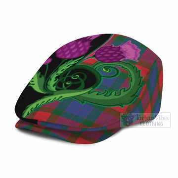 Mar Tartan Flat Cap, Jeff Cap Traditional Scottish Thistle