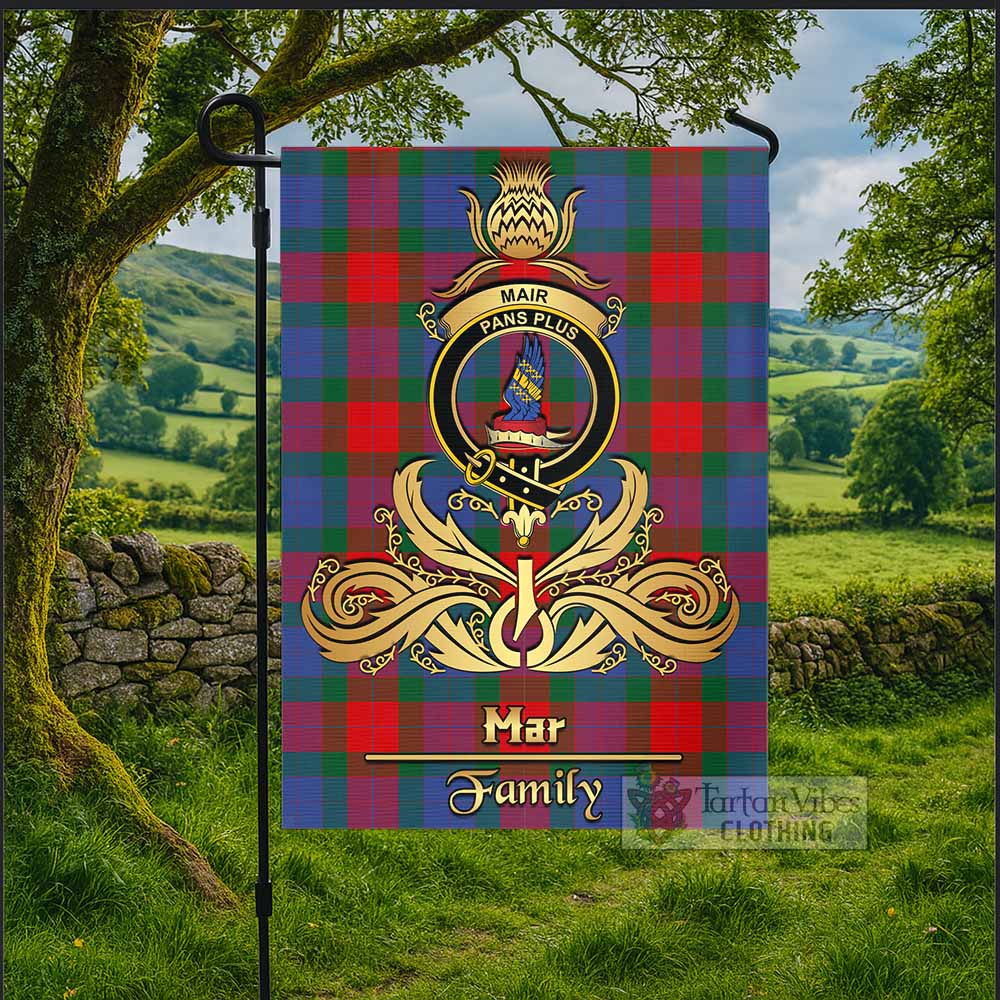 Mar Tartan Garden Flag with Highland Thistle Cherish Family Crest Style - Tartan Vibes Clothing
