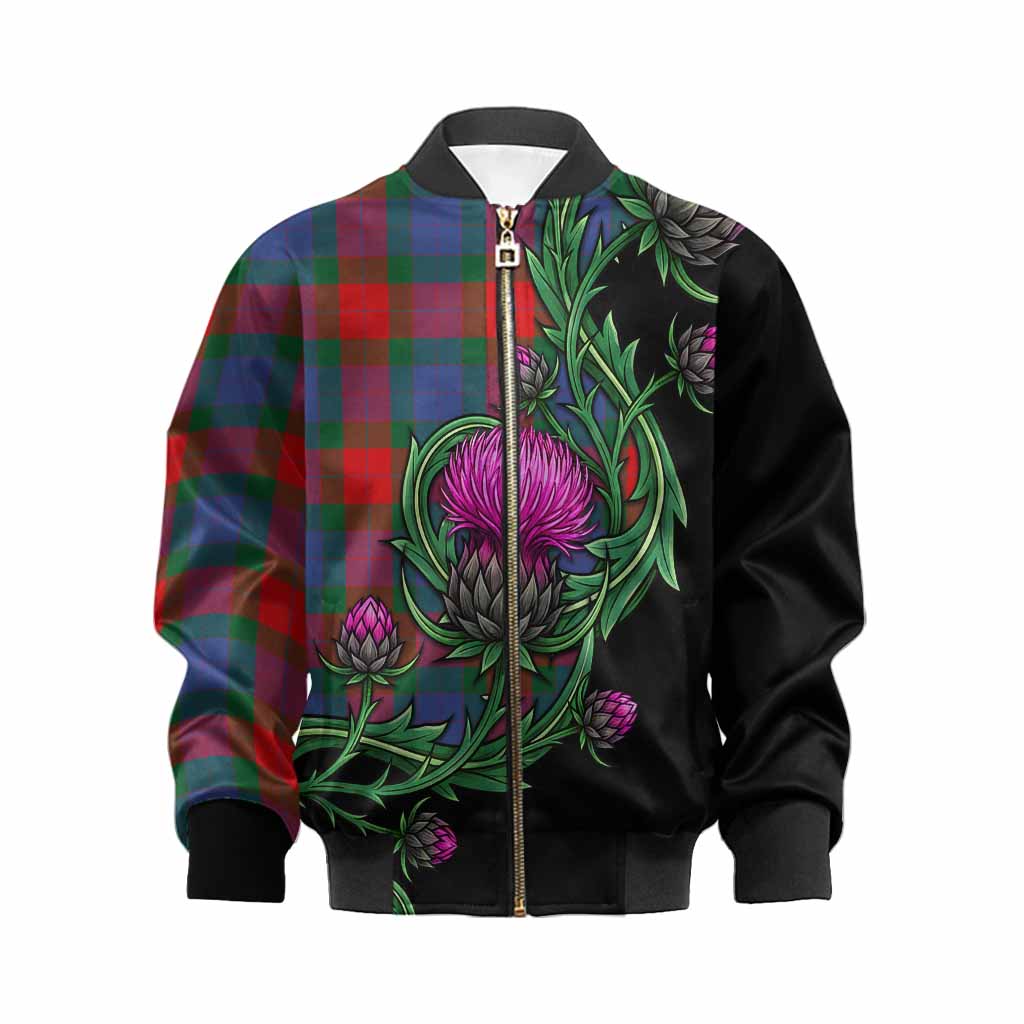 Mar Tartan Kid Bomber Jacket Resilient Scottish Thistle Kid XS - Tartan Vibes Clothing