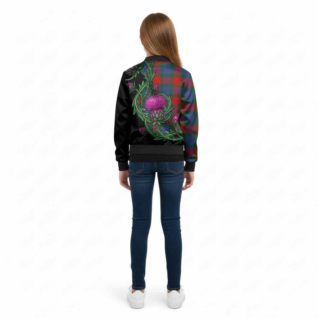Mar Tartan Kid Bomber Jacket Resilient Scottish Thistle - Tartan Vibes Clothing