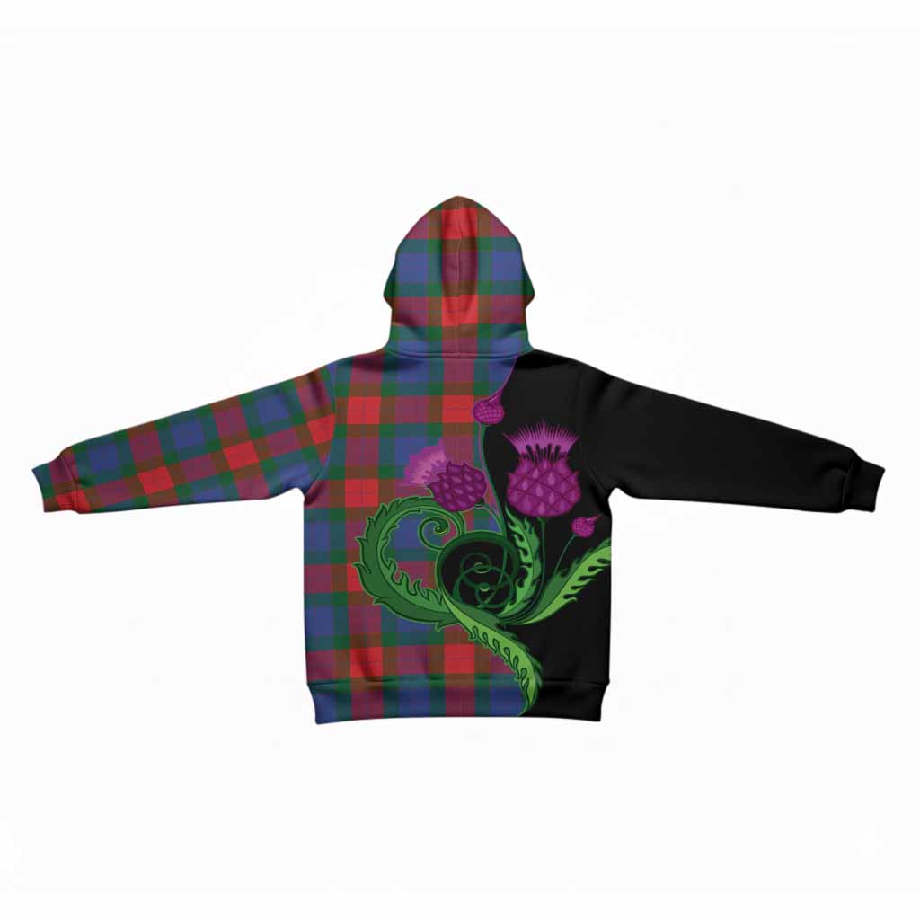 Mar Tartan Kid Hoodie Traditional Scottish Thistle