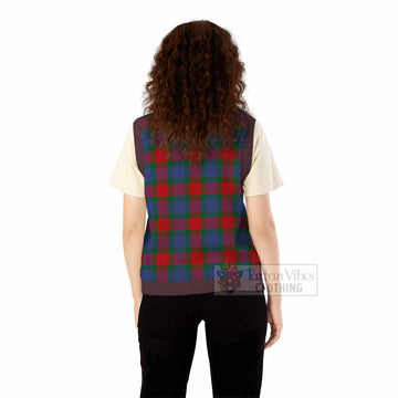 Mar Tartan Knitted V-Neck Vest with Family Crest