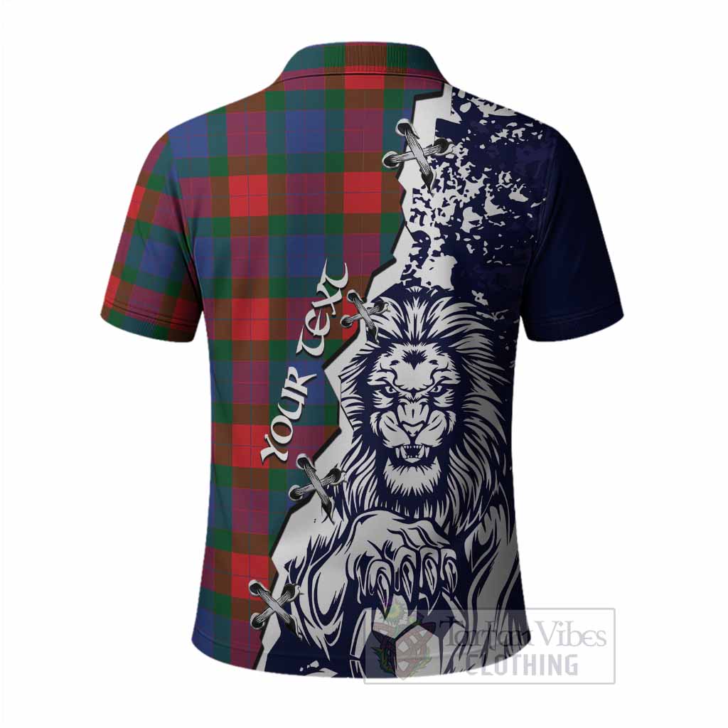 Mar Tartan Scottish Polo Shirt Angry Lion With Soccer Ball Style