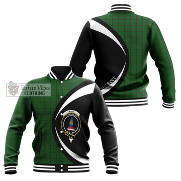 Mar Tribe Tartan Baseball Jacket with Family Crest Circle Style Unisex - Tartan Vibes Clothing