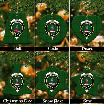 Mar Tribe Tartan Christmas Ceramic Ornaments with Family Crest Ceramic - Tartan Vibes Clothing