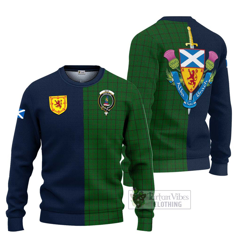 Mar Tribe Tartan Ugly Sweater Alba with Scottish Lion Royal Arm Half Style Unisex - Tartan Vibes Clothing