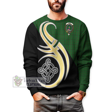 Mar Tribe Tartan Sweatshirt with Family Crest and Celtic Symbol Style Unisex - Tartan Vibes Clothing