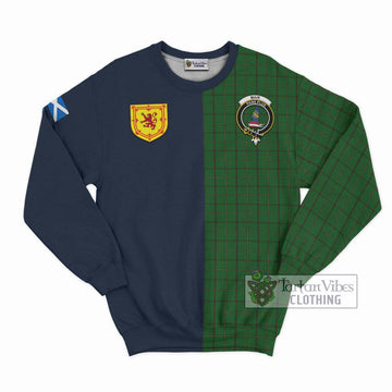 Mar Tribe Tartan Sweatshirt Alba with Scottish Lion Royal Arm Half Style Unisex - Tartan Vibes Clothing