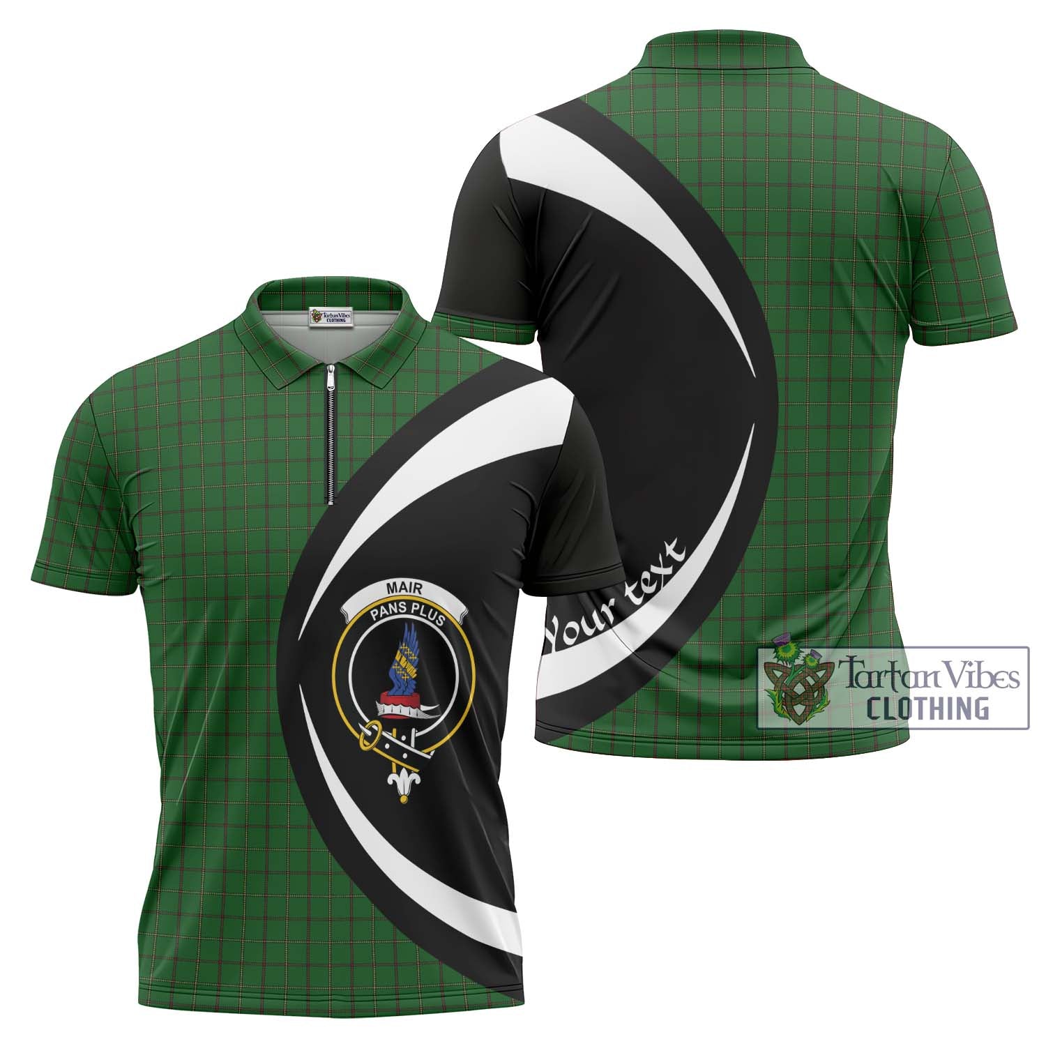 Mar Tribe Tartan Zipper Polo Shirt with Family Crest Circle Style Unisex - Tartan Vibes Clothing
