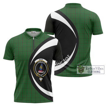 Mar Tribe Tartan Zipper Polo Shirt with Family Crest Circle Style Unisex - Tartan Vibes Clothing