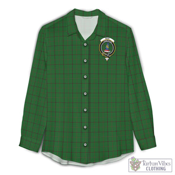 Mar Tribe Tartan Women's Casual Shirt with Family Crest Female - Tartan Vibes Clothing