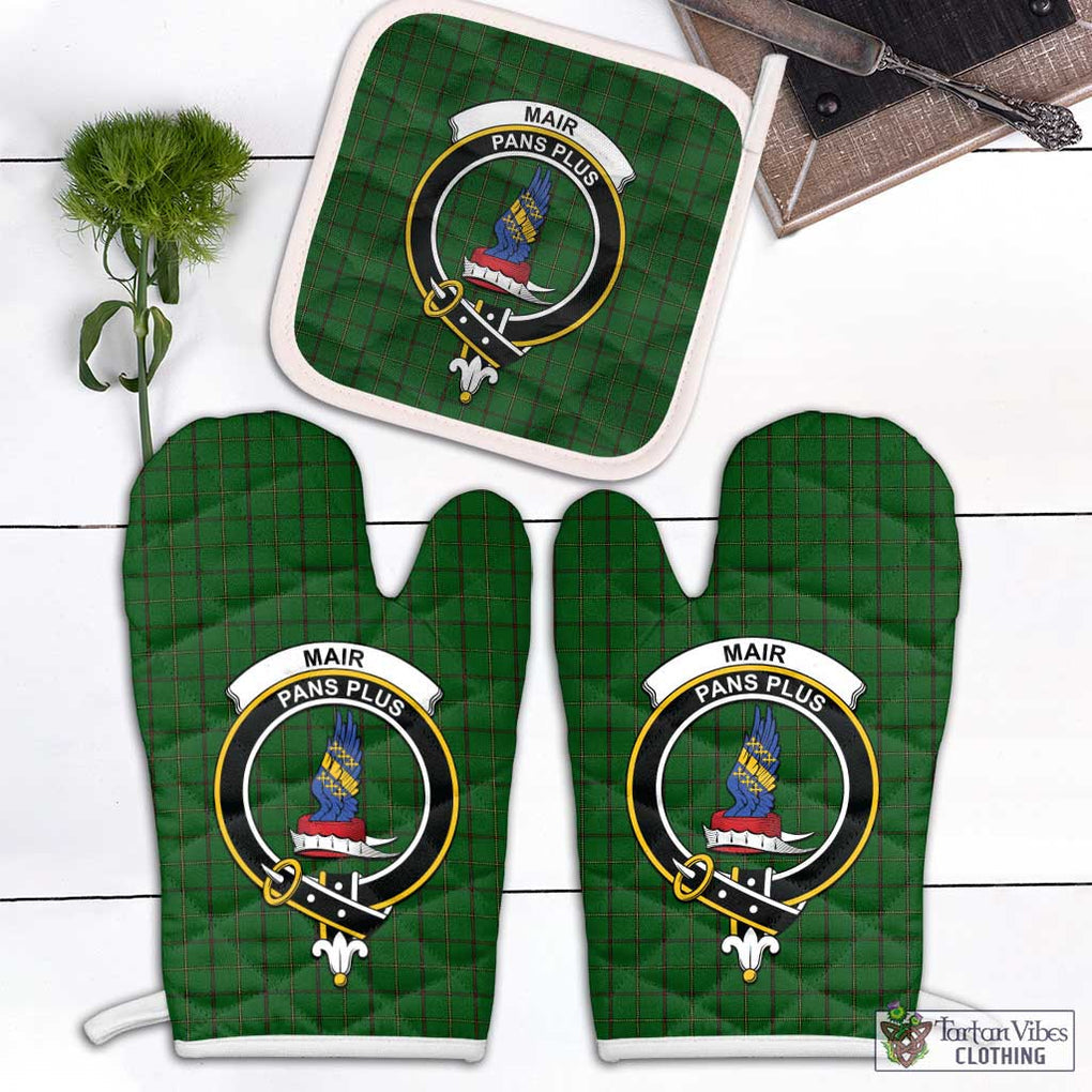 Mar Tribe Tartan Combo Oven Mitt & Pot-Holder with Family Crest White - Tartan Vibes Clothing