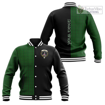 Mar Tribe Tartan Baseball Jacket with Family Crest and Half Of Me Style Unisex - Tartan Vibes Clothing