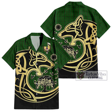 Mar Tribe Tartan Hawaiian Shirt with Family Crest Celtic Wolf Style Kid - Tartan Vibes Clothing