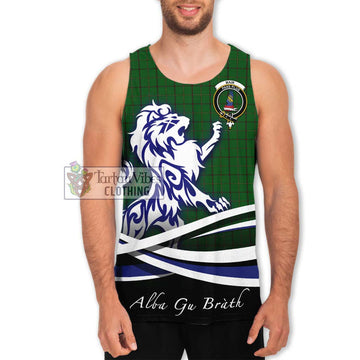 Mar Tribe Tartan Men's Tank Top with Alba Gu Brath Regal Lion Emblem Men - Tartan Vibes Clothing