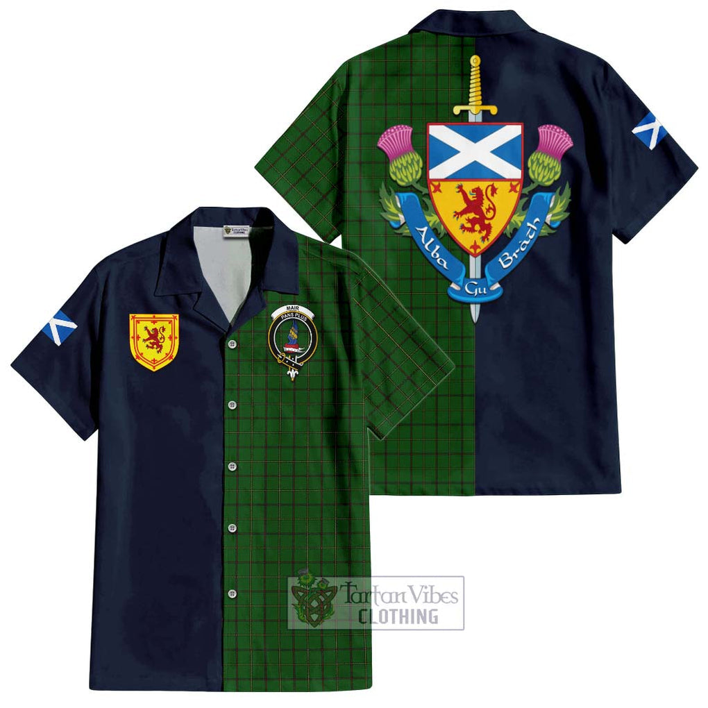 Mar Tribe Tartan Hawaiian Shirt Alba with Scottish Lion Royal Arm Half Style Kid - Tartan Vibes Clothing