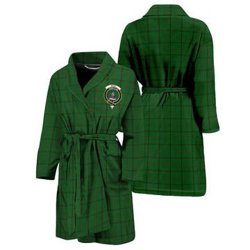 Mar Tribe Tartan Bathrobe with Family Crest Unisex S - Tartan Vibes Clothing