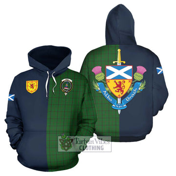 Mar Tribe Tartan Hoodie Alba with Scottish Lion Royal Arm Half Style Zip Hoodie - Tartan Vibes Clothing