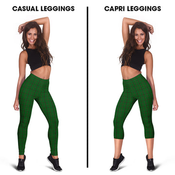 Mar Tribe Tartan Womens Leggings Capri Leggings - Tartan Vibes Clothing