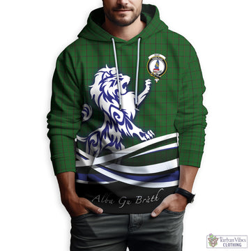 Mar Tribe Tartan Hoodie with Alba Gu Brath Regal Lion Emblem Zip Hoodie - Tartan Vibes Clothing