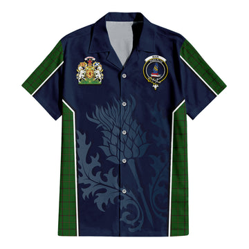 Mar Tribe Tartan Hawaiian Shirt with Family Crest and Scottish Thistle Vibes Sport Style - Tartan Vibes Clothing