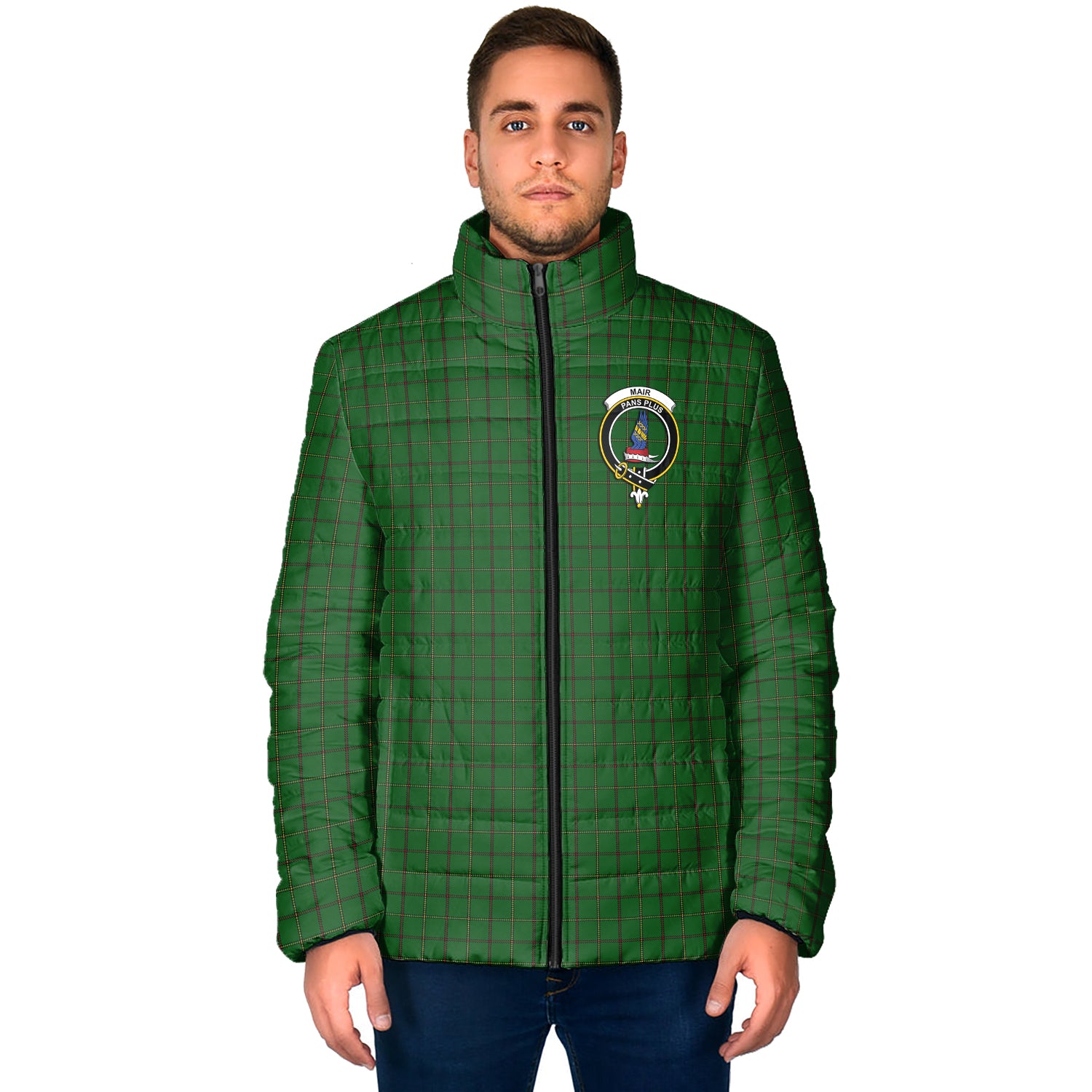 Mar Tribe Tartan Padded Jacket with Family Crest - Tartan Vibes Clothing