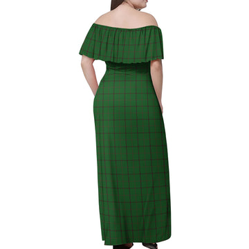 Mar Tribe Tartan Off Shoulder Long Dress - Tartan Vibes Clothing