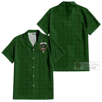 Mar Tribe Tartan Cotton Hawaiian Shirt with Family Crest - Tartan Vibes Clothing