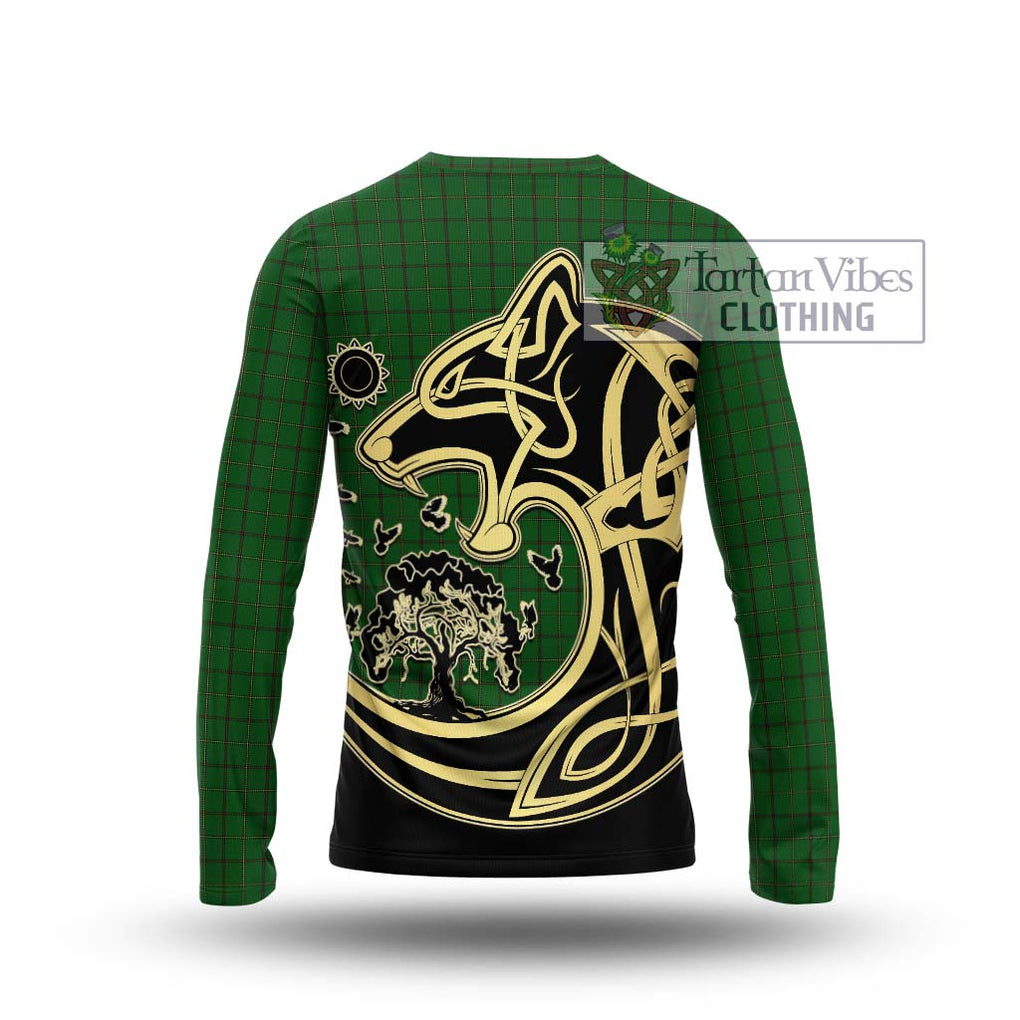 Mar Tribe Tartan Long Sleeve T-Shirt with Family Crest Celtic Wolf Style - Tartan Vibes Clothing