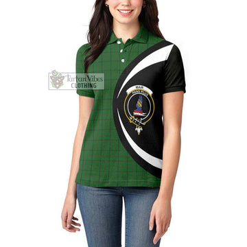 Mar Tribe Tartan Women's Polo Shirt with Family Crest Circle Style - Tartan Vibes Clothing