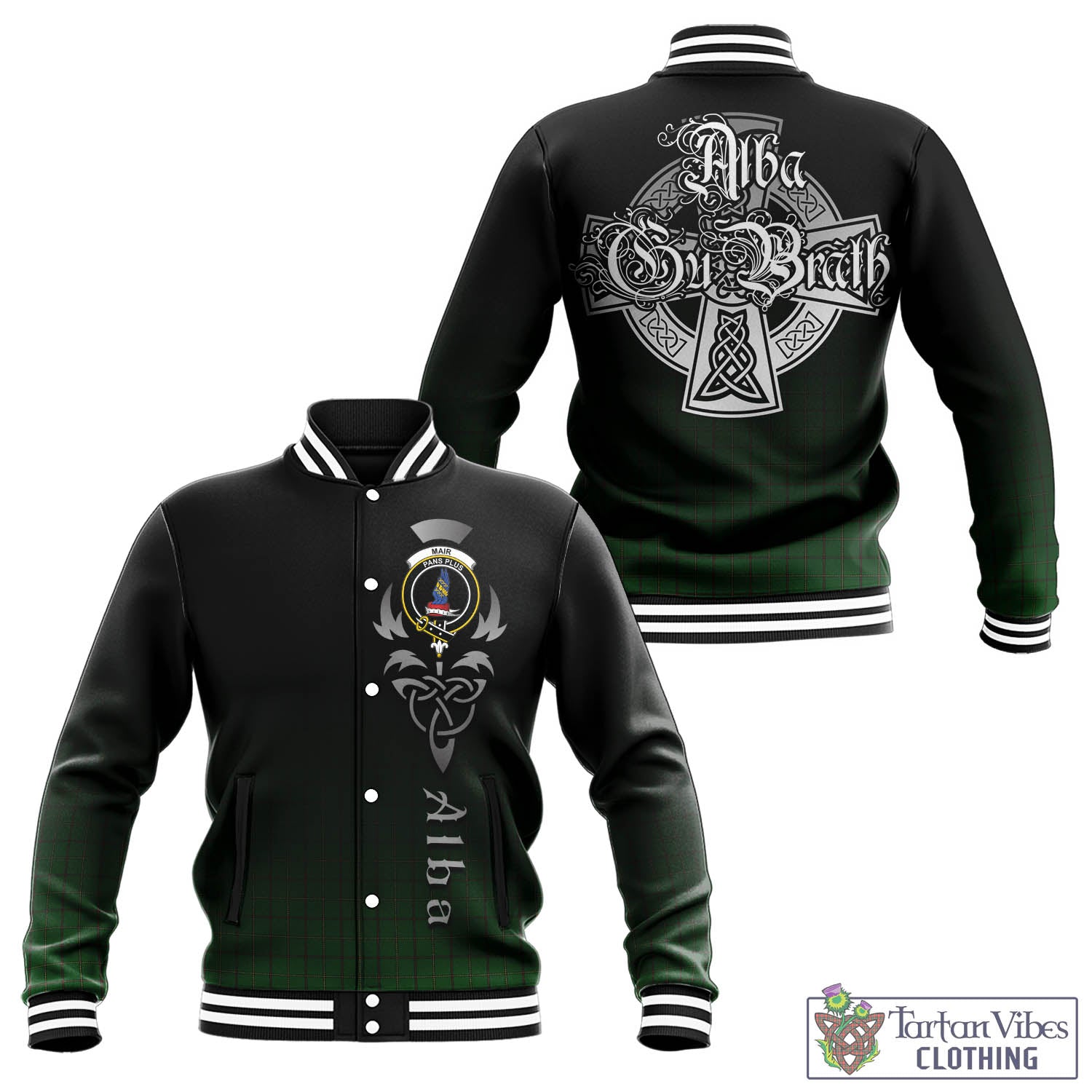 Mar Tribe Tartan Baseball Jacket Featuring Alba Gu Brath Family Crest Celtic Inspired - Tartan Vibes Clothing