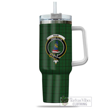 Mar Tribe Tartan Tumbler with Handle with Family Crest - Tartan Vibes Clothing