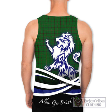 Mar Tribe Tartan Men's Tank Top with Alba Gu Brath Regal Lion Emblem - Tartan Vibes Clothing
