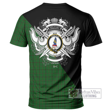 Mar Tribe Tartan T-Shirt with Family Crest and Military Logo Style - Tartan Vibes Clothing