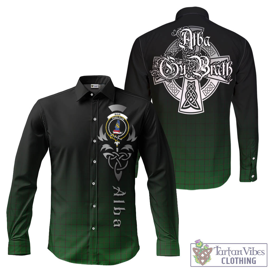 Mar Tribe Tartan Long Sleeve Button Up Featuring Alba Gu Brath Family Crest Celtic Inspired - Tartan Vibes Clothing