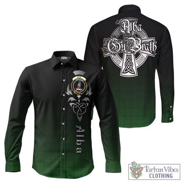 Mar Tribe Tartan Long Sleeve Button Up Featuring Alba Gu Brath Family Crest Celtic Inspired - Tartan Vibes Clothing