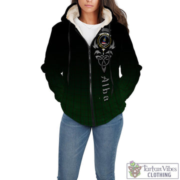 Mar Tribe Tartan Sherpa Hoodie Featuring Alba Gu Brath Family Crest Celtic Inspired - Tartan Vibes Clothing