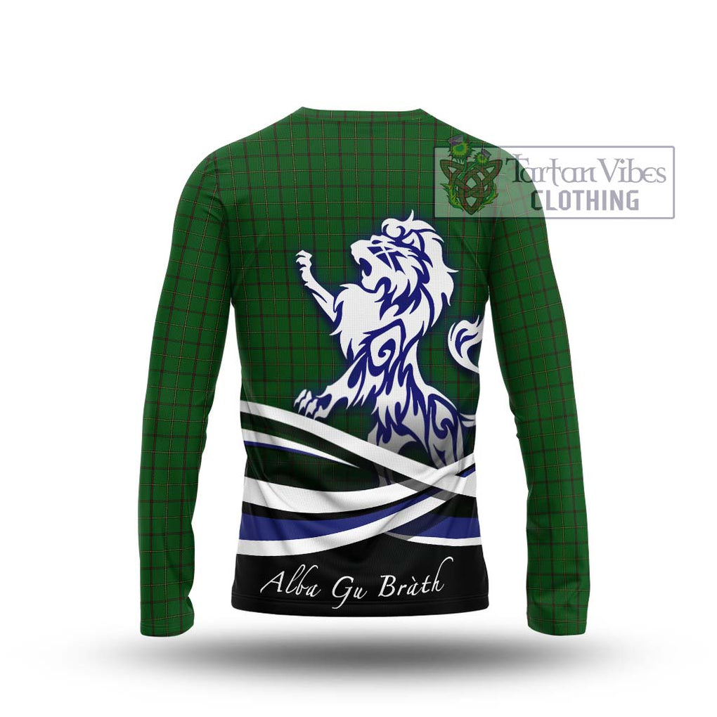 Mar Tribe Tartan Long Sleeve T-Shirt with Alba Gu Brath Regal Lion Emblem - Tartan Vibes Clothing