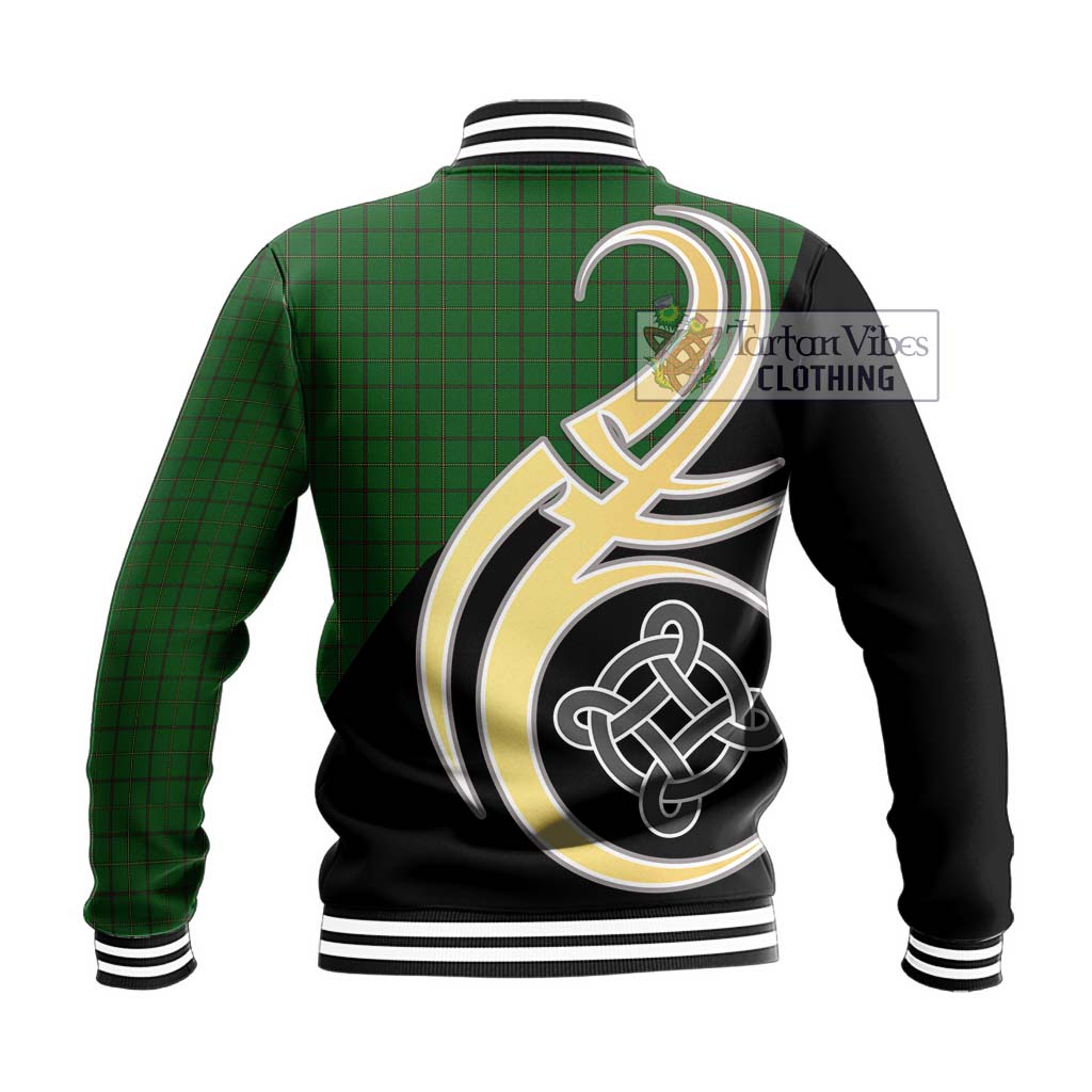 Mar Tribe Tartan Baseball Jacket with Family Crest and Celtic Symbol Style - Tartan Vibes Clothing