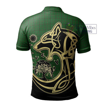 Mar Tribe Tartan Polo Shirt with Family Crest Celtic Wolf Style - Tartan Vibes Clothing