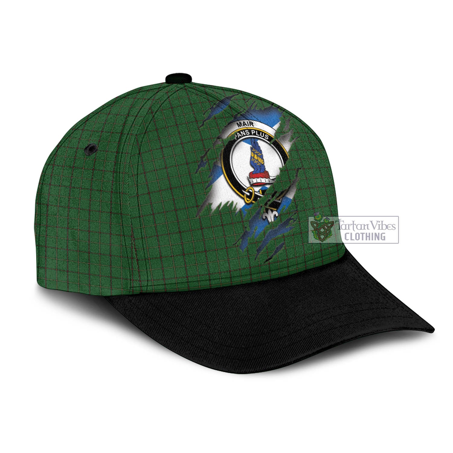 Tartan Vibes Clothing Mar Tribe Tartan Classic Cap with Family Crest In Me Style