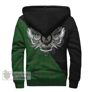 Mar Tribe Tartan Sherpa Hoodie with Family Crest and Military Logo Style - Tartan Vibes Clothing