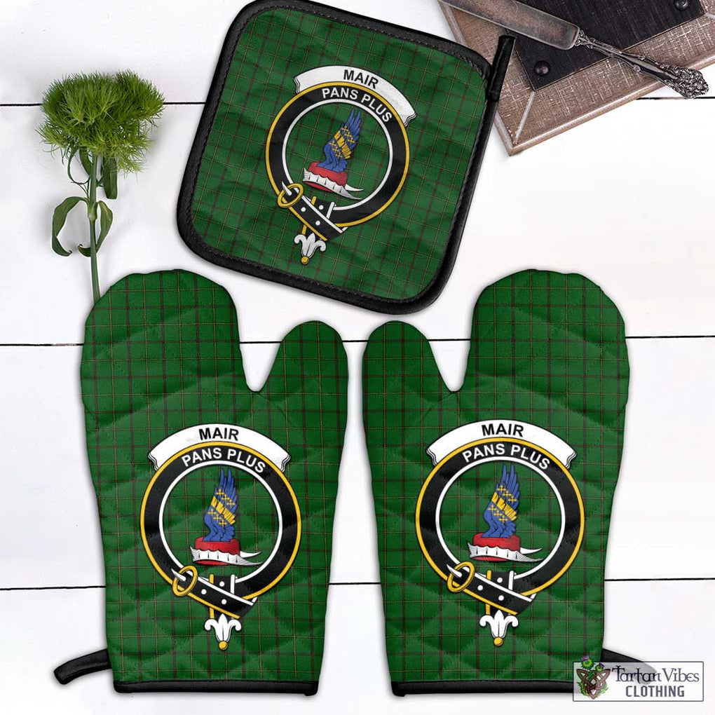 Mar Tribe Tartan Combo Oven Mitt & Pot-Holder with Family Crest Black - Tartan Vibes Clothing