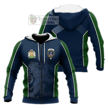 Mar Tribe Tartan Knitted Hoodie with Family Crest and Lion Rampant Vibes Sport Style Unisex Knitted Zip Hoodie - Tartan Vibes Clothing