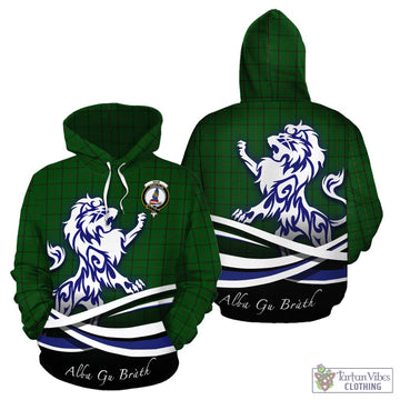 Mar Tribe Tartan Hoodie with Alba Gu Brath Regal Lion Emblem - Tartan Vibes Clothing