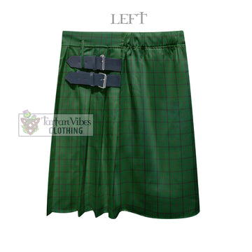Mar Tribe Tartan Men's Pleated Skirt - Fashion Casual Retro Scottish Kilt Style