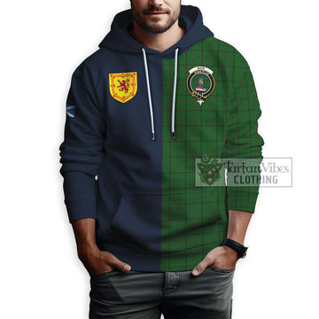 Mar Tribe Tartan Hoodie Alba with Scottish Lion Royal Arm Half Style - Tartan Vibes Clothing