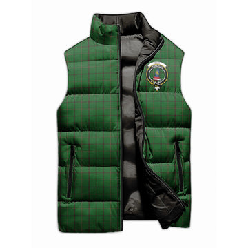 Mar Tribe Tartan Sleeveless Puffer Jacket with Family Crest - Tartan Vibes Clothing