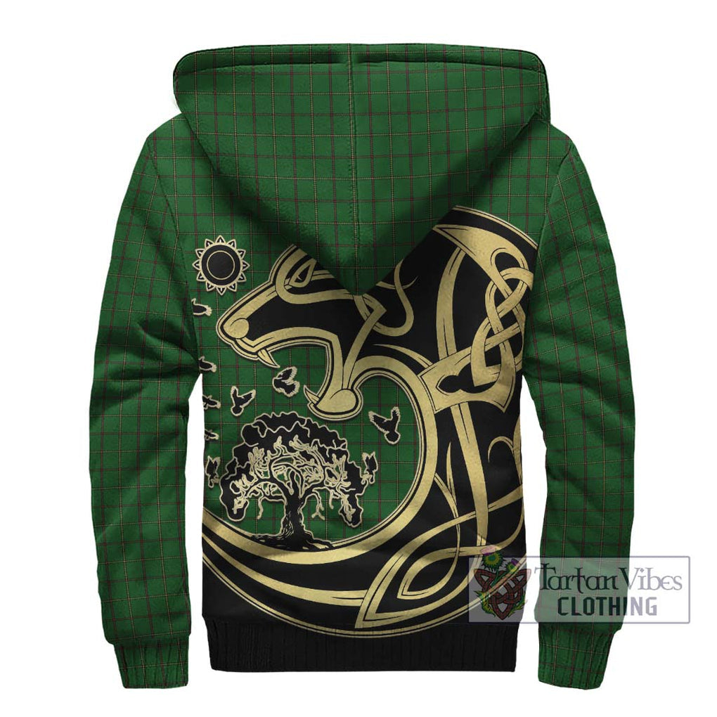 Mar Tribe Tartan Sherpa Hoodie with Family Crest Celtic Wolf Style - Tartan Vibes Clothing